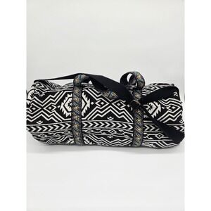 Stephanie Nichole Boho Tribal Weekender Bag Large Canvas Overnight Tote Duffel